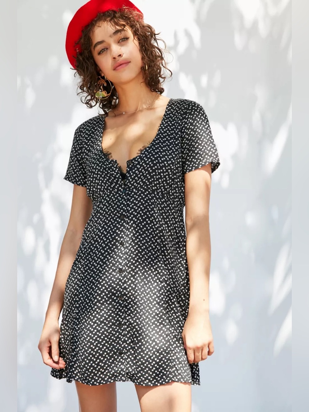 Auguste The Label Alice Button-Down Mini Dress—Size 4